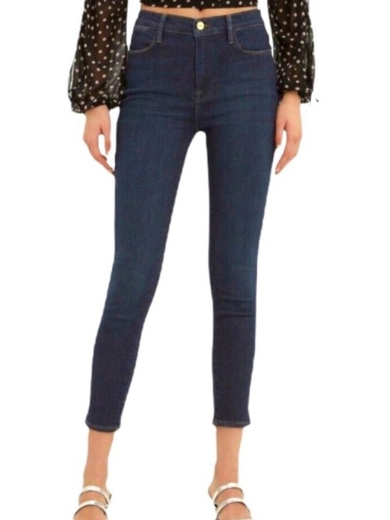 Frame Denim Denim - NWT FRAME Le High Skinny Crop Jeans in Dame Dark Wash • Size 31 • $258